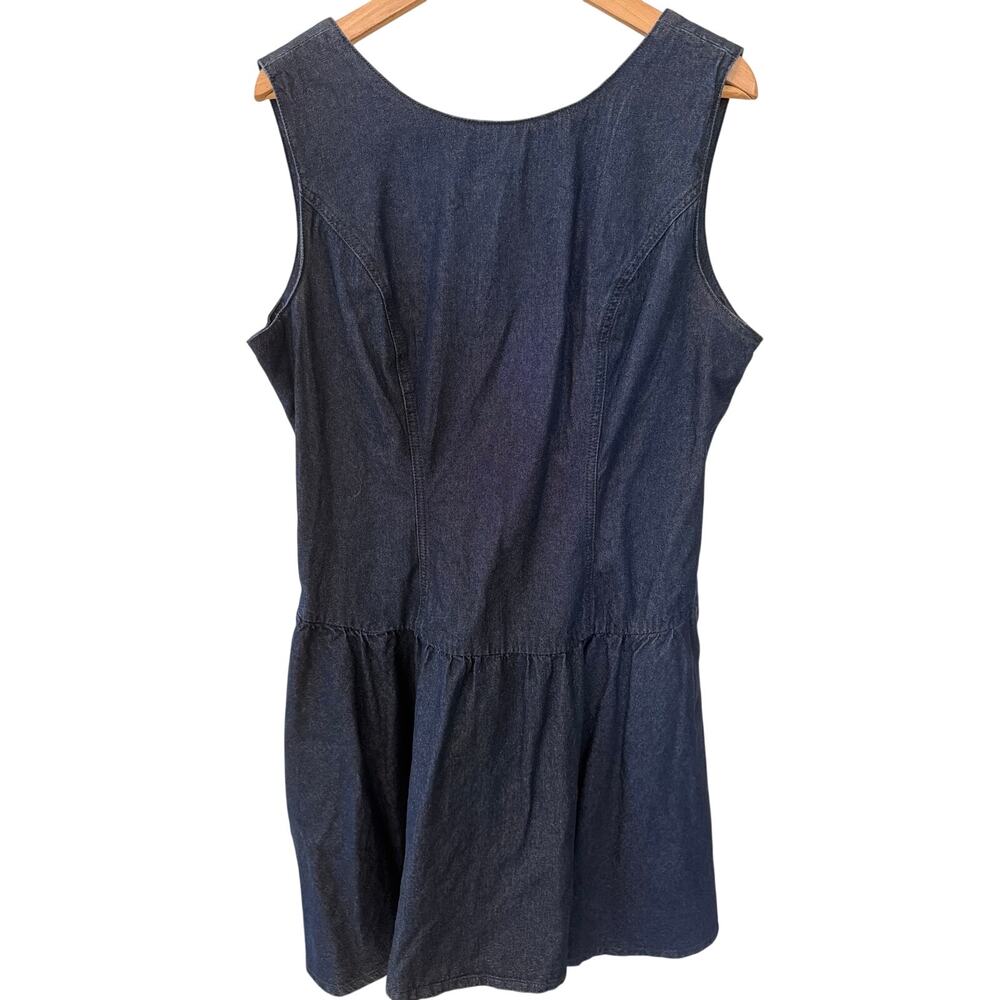 Scoop Denim Dress Women's Size XL Ruffle Cottagecore Festival Indie Boho Chic